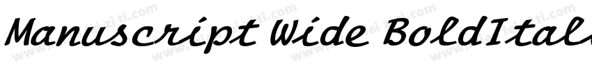 Manuscript Wide BoldItalic字体转换